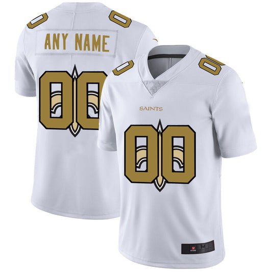Custom NO.Saints White Team Big Logo Vapor Untouchable Limited Jersey American Stitched Jersey Football Jerseys