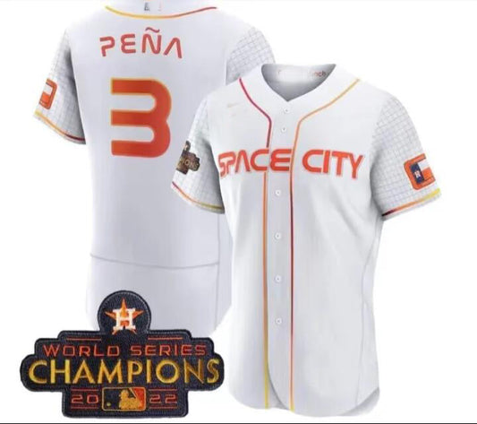 #3 Jeremy Pena Houston Astros White collection replica-player Jerseys Stitches Baseball Jerseys