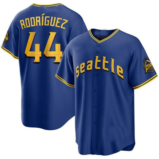 Seattle Mariners #44 Julio Rodriguez Royal 2023 City Connect Replica Player Jersey Baseball Jerseys