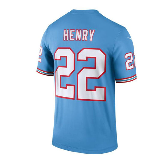 T.Titans #22 Derrick Henry Light Blue Oilers Throwback Legend Player Jersey Stitched American Football Jerseys