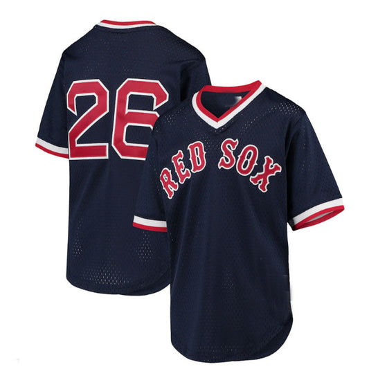 Boston Red Sox #26 Wade Boggs Mitchell & Ness Cooperstown Collection Mesh Batting Practice Jersey - Navy Baseball Jerseys
