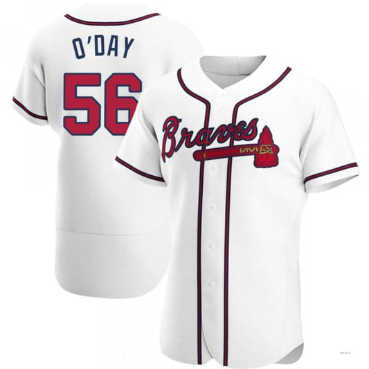 Atlanta Braves #56 Darren O?ˉDay White Home Jersey Stitches Baseball Jerseys