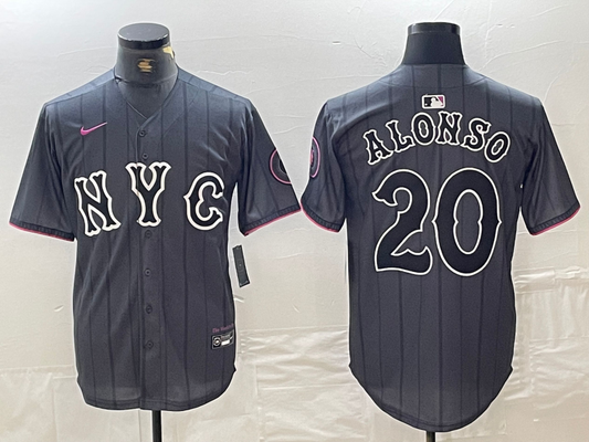 Men's New York Mets Pete Alonso #20 Graphite 2024 City Connect Limited Player Jersey1