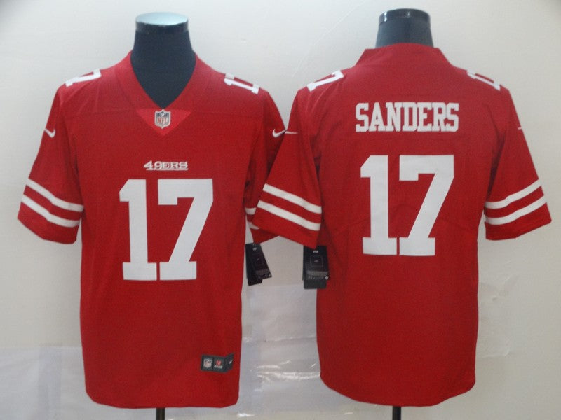 Men's San Francisco 49ers Emmanuel Sanders #17 Red Game Jersey1