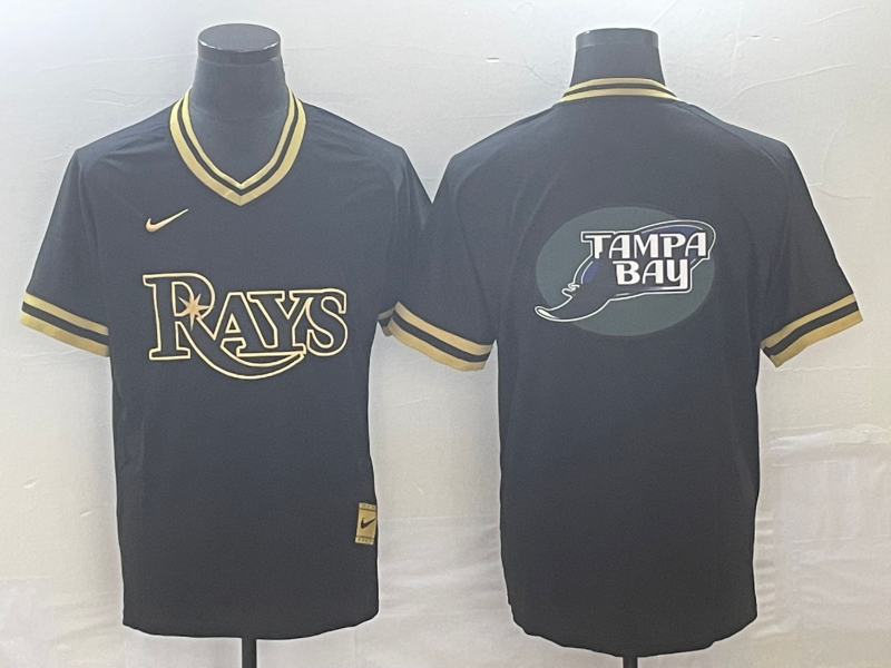Men's Tampa Bay Rays Black Replica Team Jersey1
