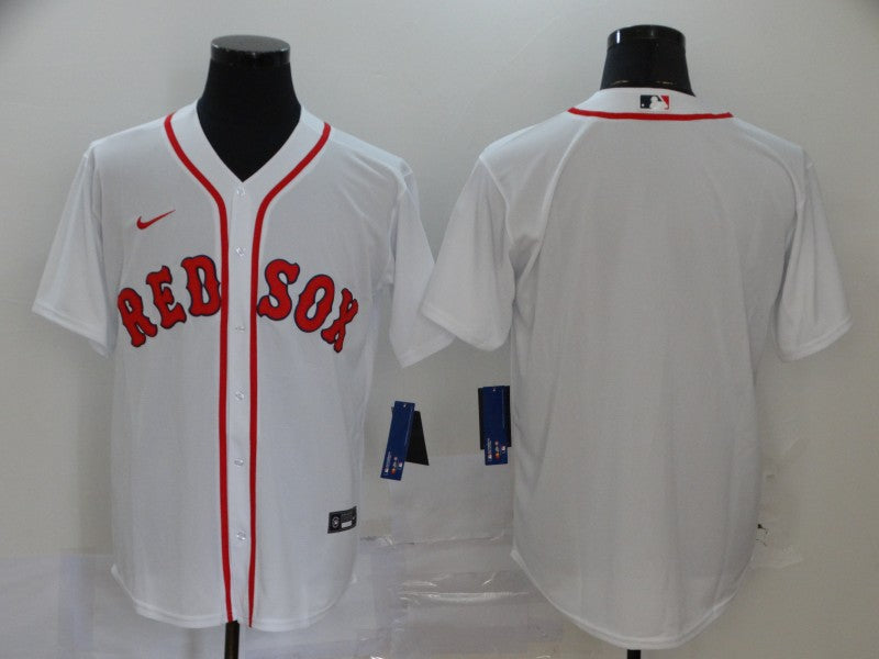 Men's Boston Red Sox White Home Replica Team Blank Jersey1