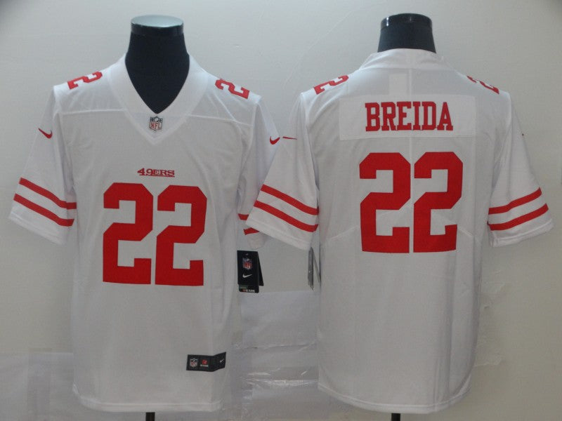 Men's San Francisco 49ers Matt Breida #22 White Game Jersey1
