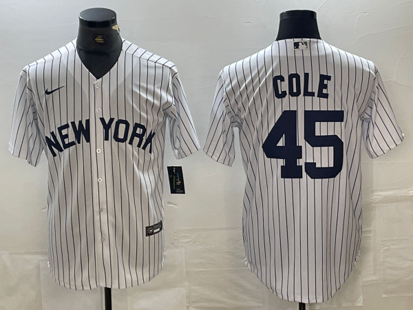 Men's New York Yankees Gerrit Cole #45 White Limited Jersey1