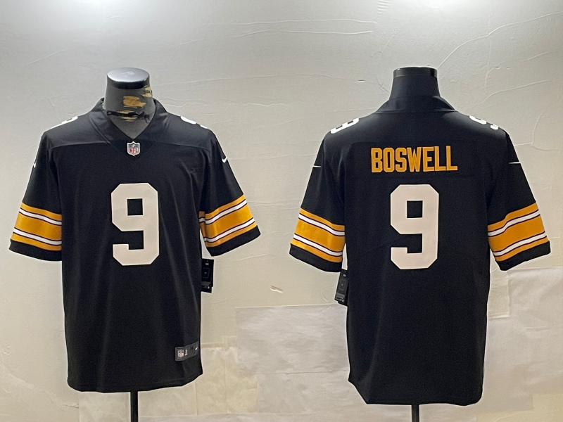 Men's Pittsburgh Steelers Chris Boswell #9 Black Alternate Game Jersey1