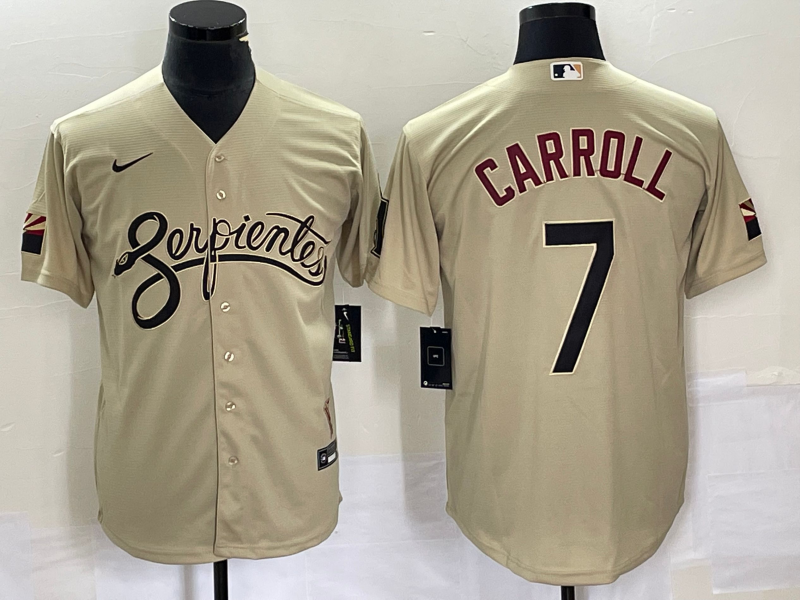 Men's Arizona Diamondbacks Corbin Carroll #7 Sand City Connect Replica Player Jersey1