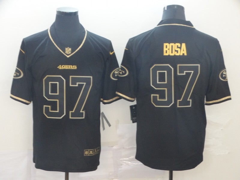 Men's San Francisco 49ers #97 Nick Bosa Black Game Jersey1