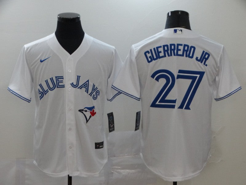 Men's Toronto Blue Jays Vladimir Guerrero Jr. #27 White Replica Baseball Jersey1