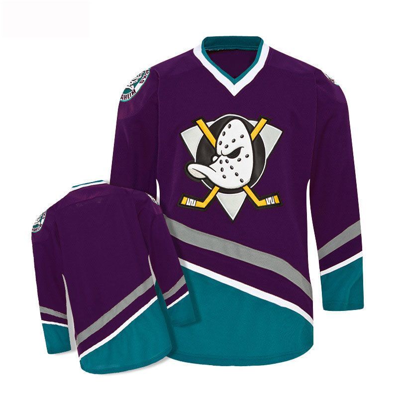Men's Anaheim Ducks Purple/Blue Line Blank Player Jersey1