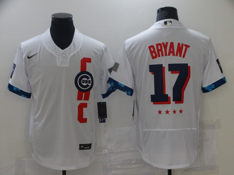 Men's Chicago Cubs Kris Bryant #17 White All Star Player Jersey1