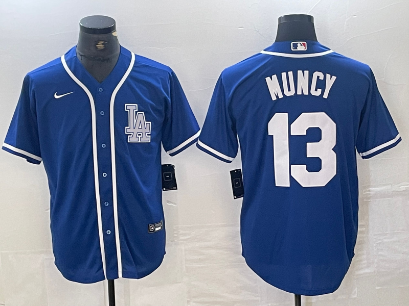 Men's Los Angeles Dodgers Max Muncy #13 Blue Limited Player Jersey1