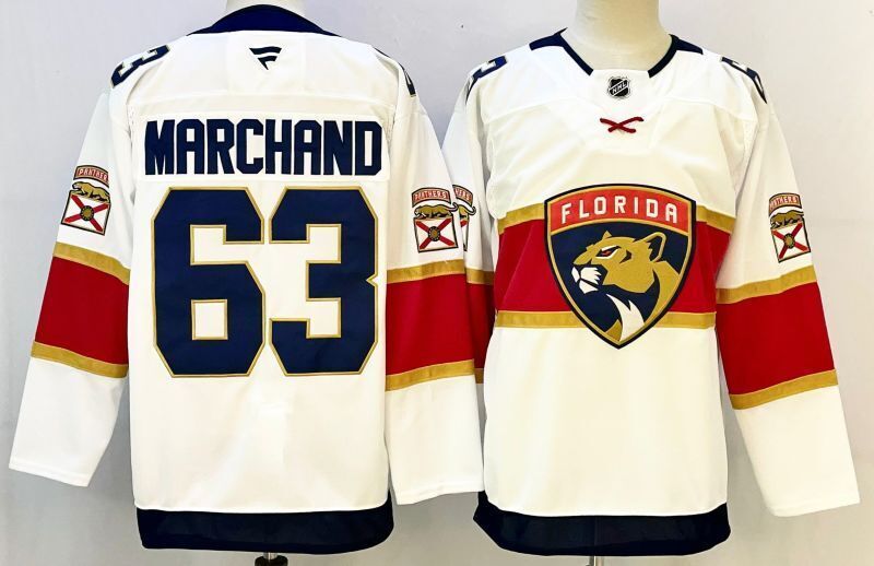 Men's Florida Panthers Brad Marchand #63 Fanatics White Jersey