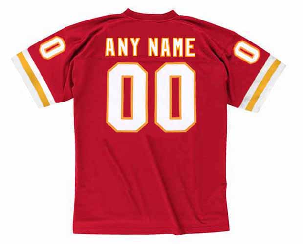 Custom KC.Chiefs Mitchell & Ness Throwback Collection Red Stitched American Football Jerseys