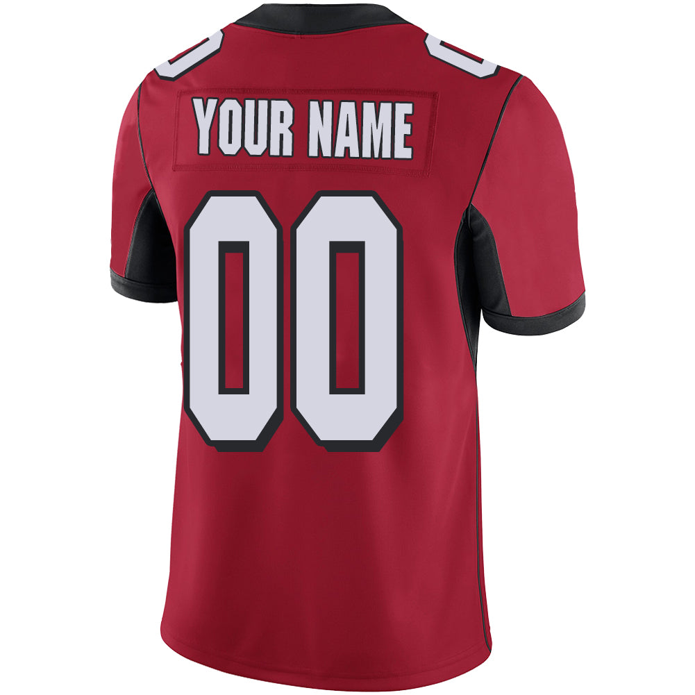 Custom A.Falcon Men's American Red Vapor Limited Stitched Football Jersey