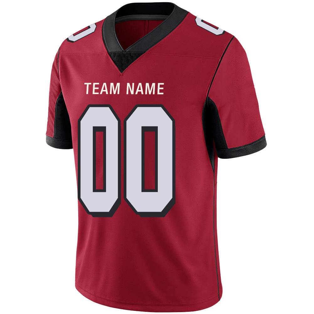 Custom A.Falcon Men's American Red Vapor Limited Stitched Football Jersey