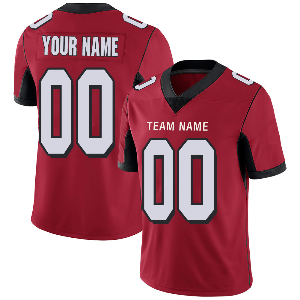 Custom A.Falcon Men's American Red Vapor Limited Stitched Football Jersey
