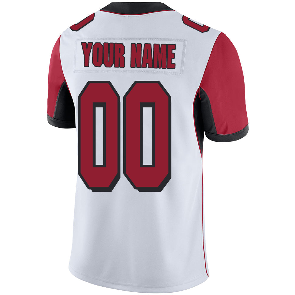 Custom A.Falcon Men's Football American White Vapor Limited Stitched Jersey