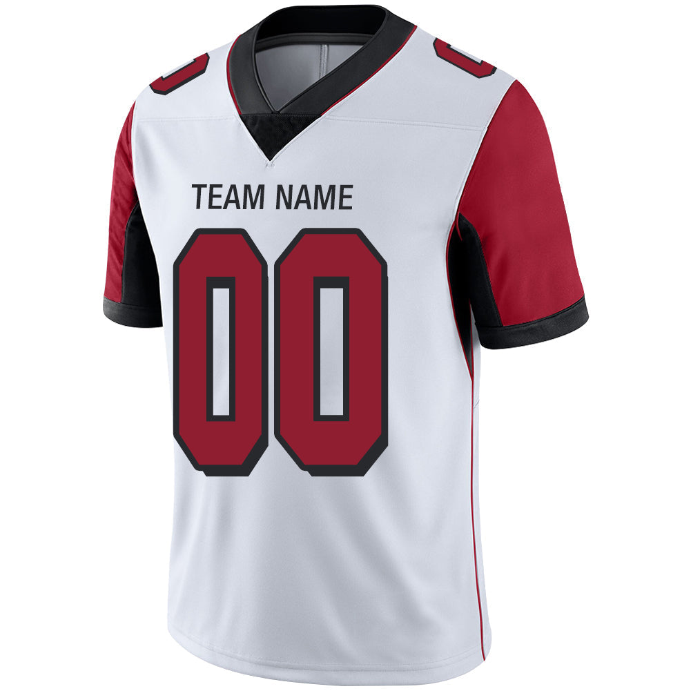 Custom A.Falcon Men's Football American White Vapor Limited Stitched Jersey