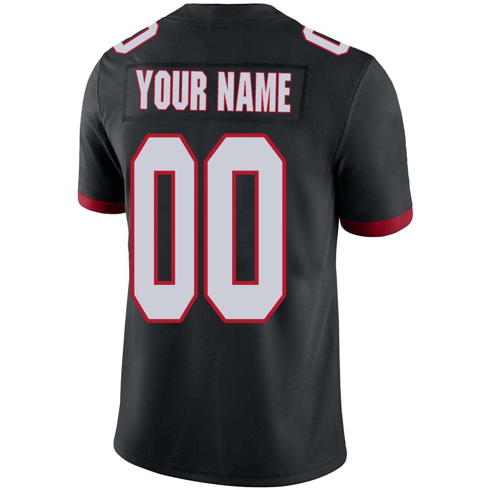 Custom A.Falcon Men's American Black Vapor Limited Stitched Football Jersey