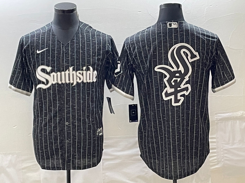 Men's Chicago White Sox Black City Connect Replica Team Jersey1