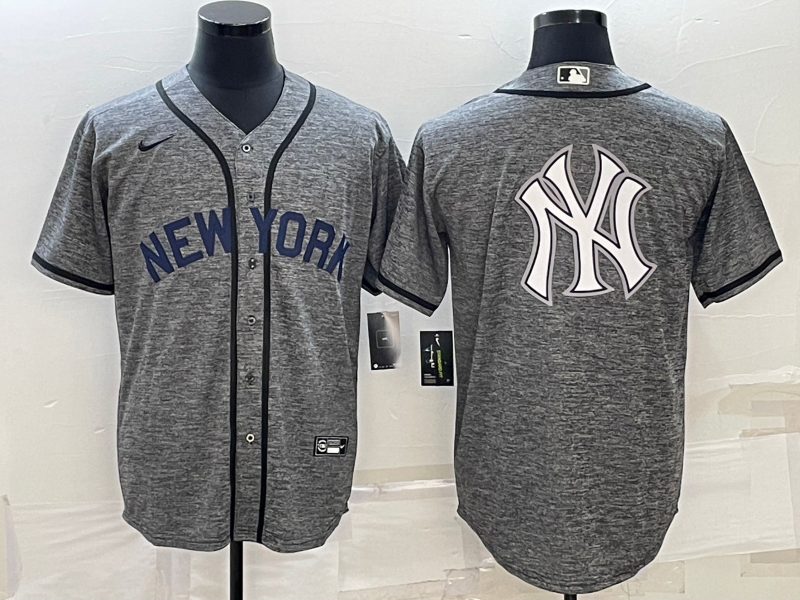 Men's New York Yankees Gray Authentic Player Jersey1