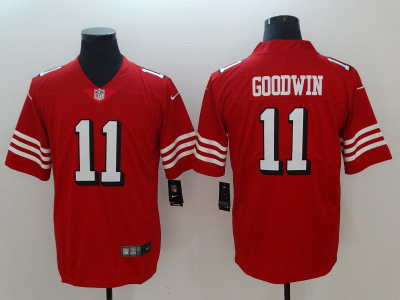 Men's San Francisco 49ers Marquise Goodwin #11 Red Game Jersey1