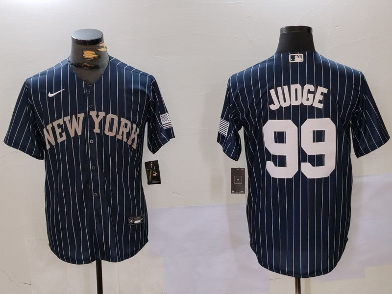 Men's New York Yankees Aaron Judge #99 Navy Player Jersey1