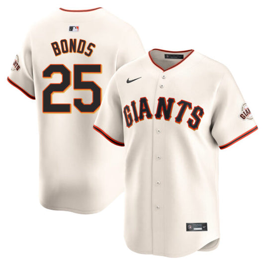 Barry Bonds San Francisco Giants Home Limited Jersey - Cream