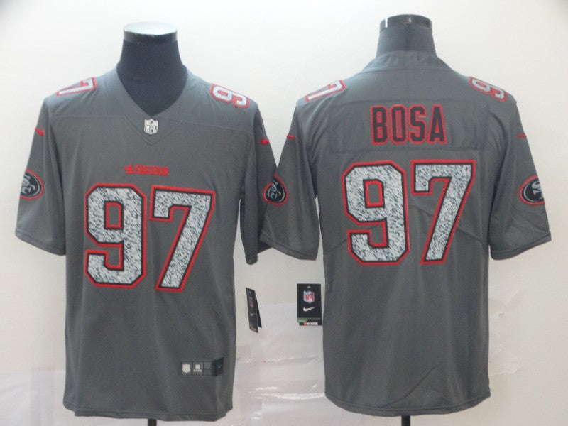 Men's San Francisco 49ers Nick Bosa #97 Gray Game Player Jersey1