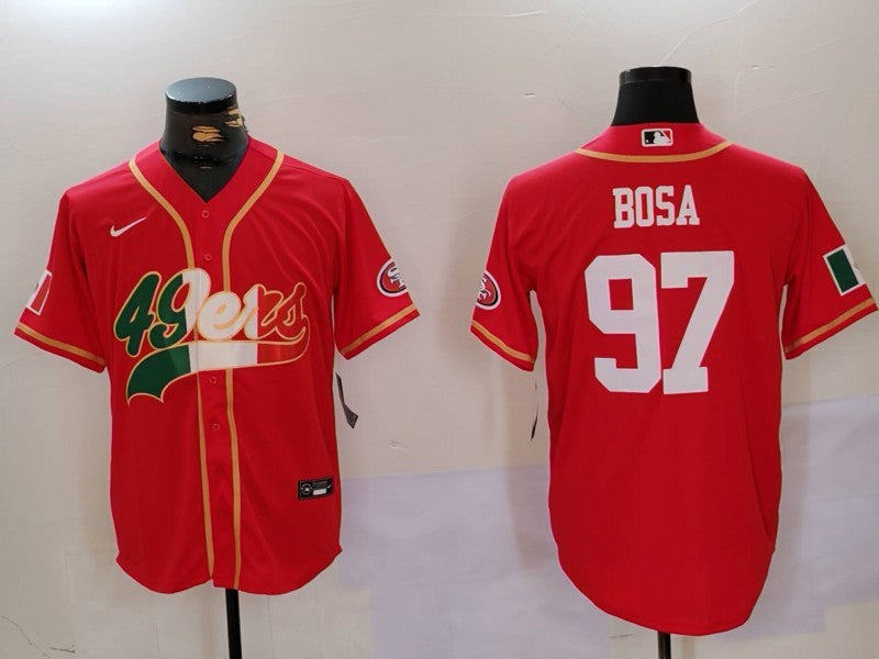 Men's San Francisco 49ers Nick Bosa #97 Scarlet Game Jersey1