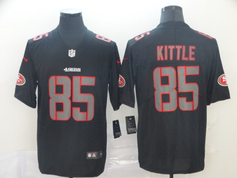 Men's San Francisco 49ers George Kittle #85 Black Alternate Game Jersey1