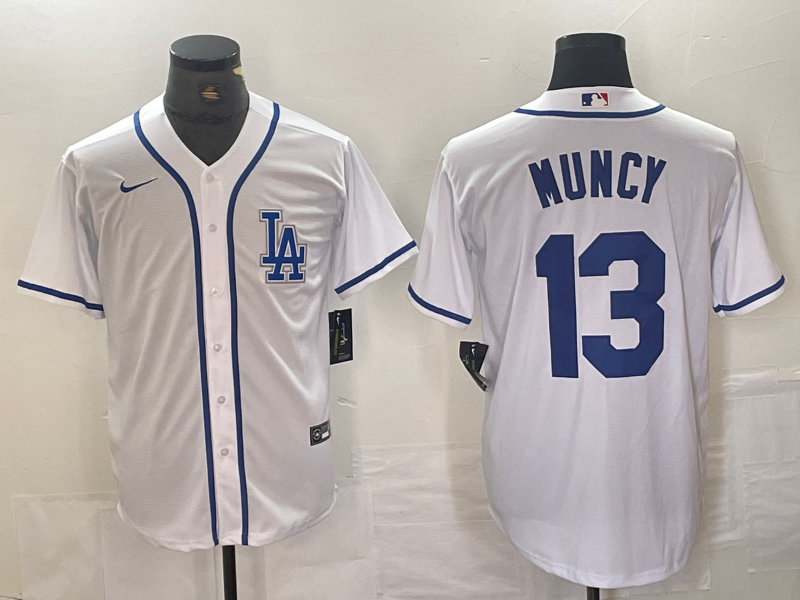 Men's Los Angeles Dodgers Max Muncy #13 White Limited Player Jersey1