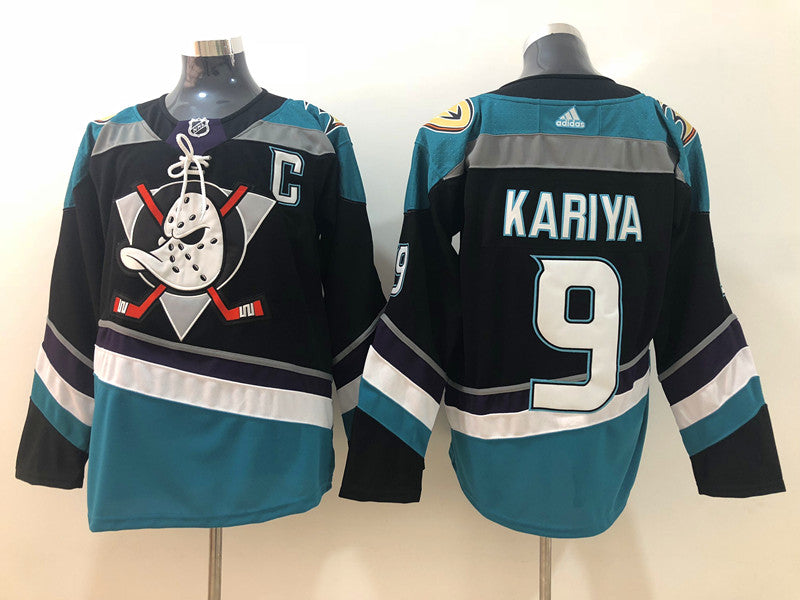 Men's Anaheim Ducks Paul Kariya #9 Black Breakaway Jersey1