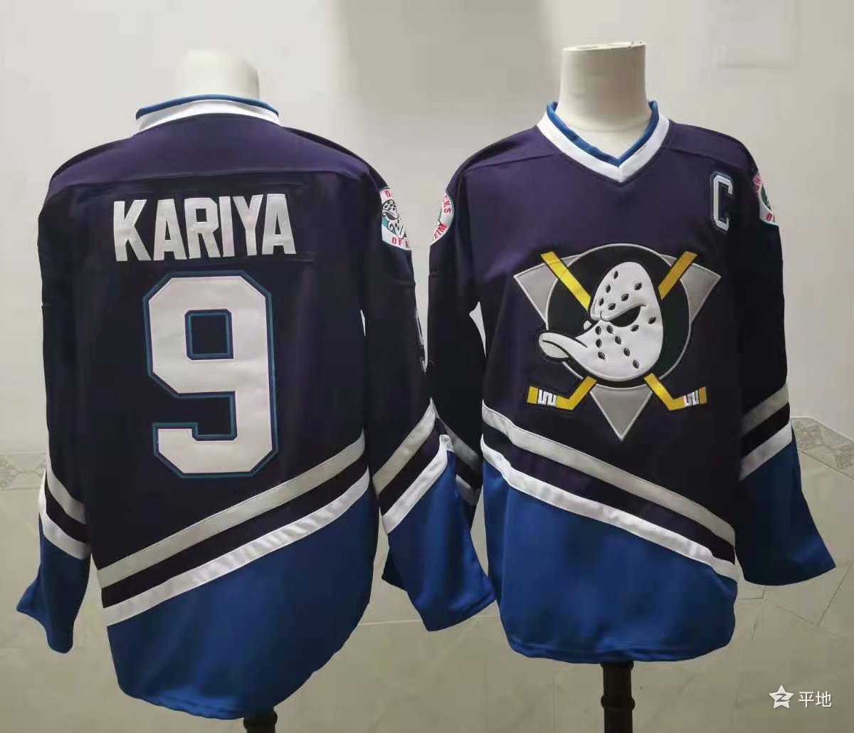 Men's Anaheim Ducks Paul Kariya #9 Navy Breakaway Jersey1