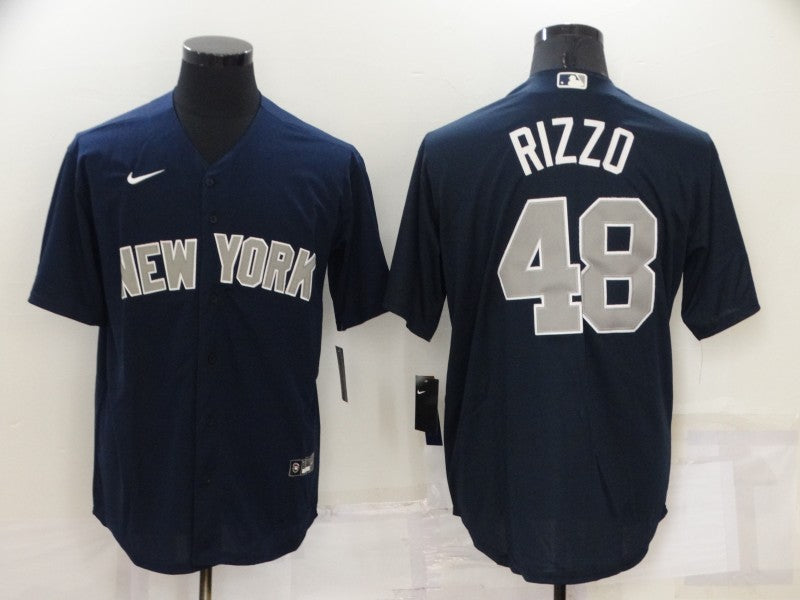 Men's New York Yankees Anthony Rizzo #48 Navy Replica Player Jersey1