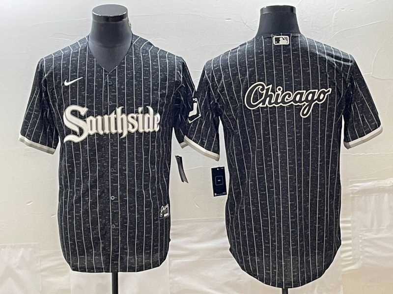 Men's Chicago White Sox Black City Connect Replica Game Jersey1