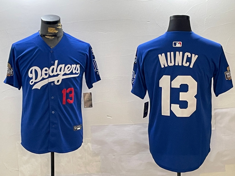 Men's Los Angeles Dodgers Max Muncy #13 Royal Game Player Jersey1