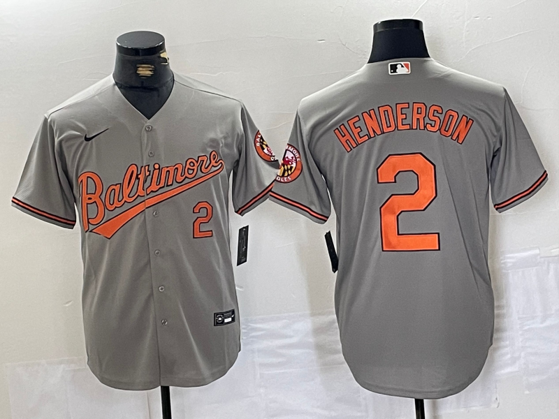 Men's Baltimore Orioles Gunnar Henderson #2 Gray Limited Player Jersey1