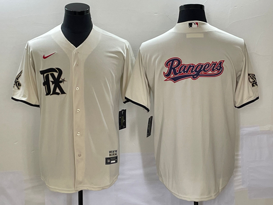 Men's Texas Rangers Cream 2023 City Connect Replica Jersey1