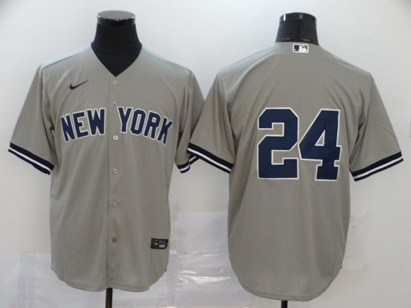 Men's New York Yankees Gary Sanchez #24 Gray Replica Player Name Jersey1