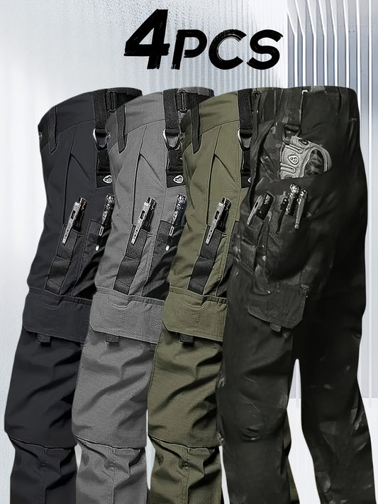 [Tactical Pants] 4pcs Men'S Tactical Pants