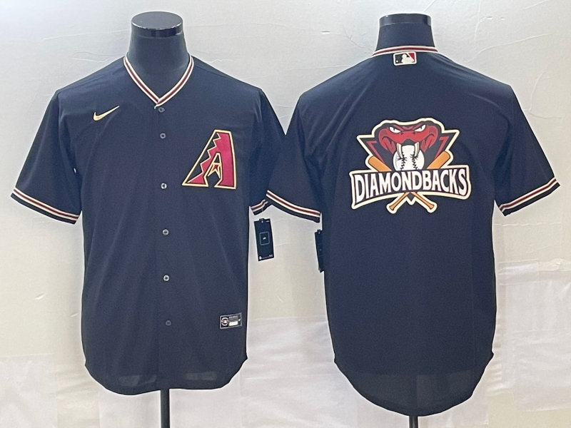 Men's Arizona Diamondbacks Black Replica Team Jersey1