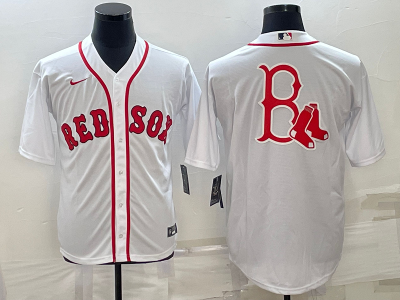 Men's Boston Red Sox White Alternate Replica Player Jersey1