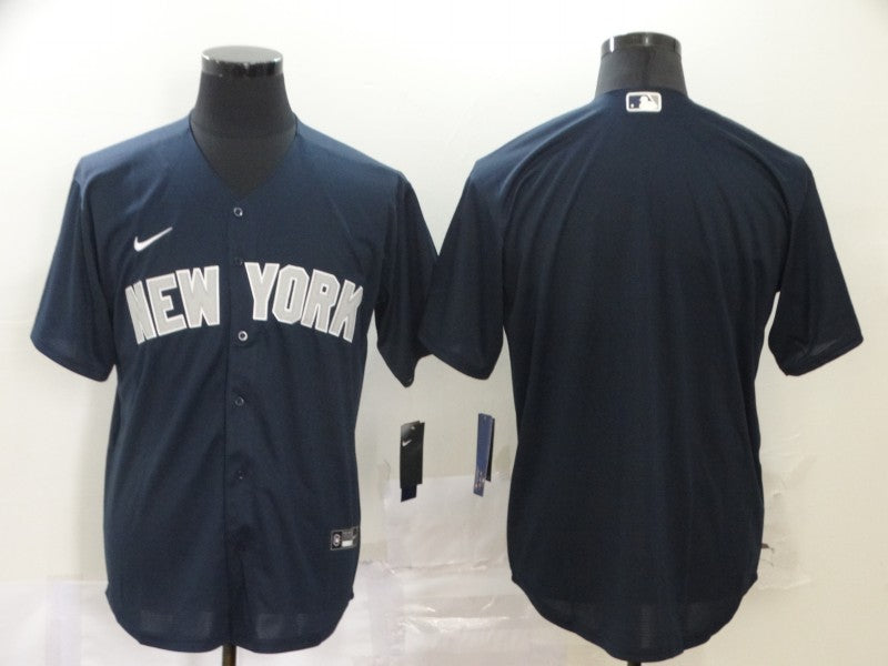Men's New York Yankees Navy Replica Blank Jersey1