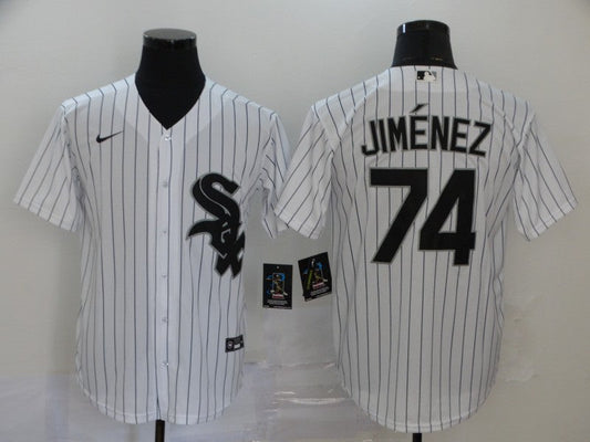 Men's Chicago White Sox Eloy Jimenez #74 White Replica Baseball Jersey1