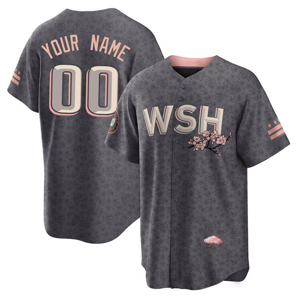 Custom Washington Nationals City Connect Jersey - Gray